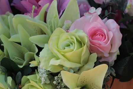 Beautiful artificial flowersの写真素材