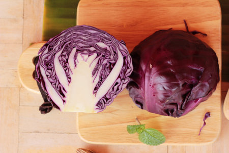Fresh purple cabbage for cooking