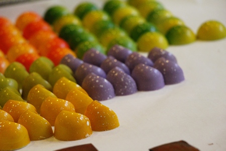 Chocolate with colourful at sweet is deliciousの写真素材