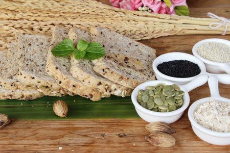 Whole wheat bread with mix seed grain cereals