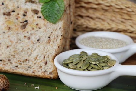 Whole wheat bread with mix seed grain cereals