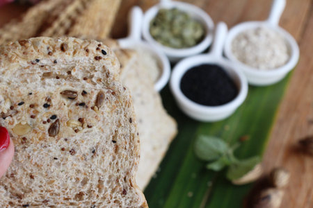 Whole wheat bread with mix seed grain cereals