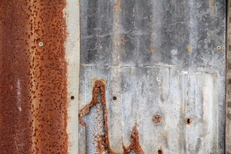 Old zinc background with rusty pattern texture