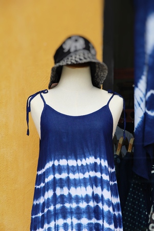 Body mannequins wearing clothes for saleの写真素材