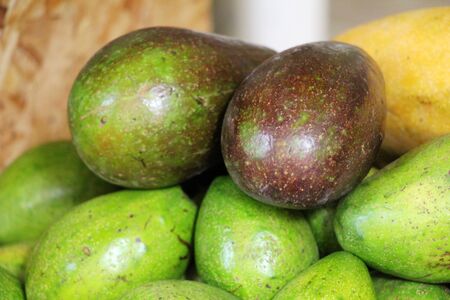 Fresh green avocado is delicious in market