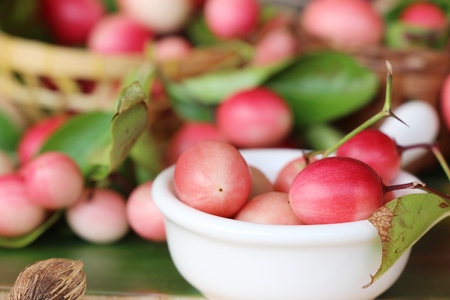 Karonda fruit is delicious on wood backgroundの写真素材