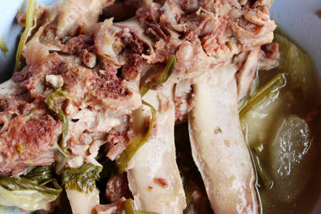 Chinese vegetable stew is pork bone deliciousの写真素材