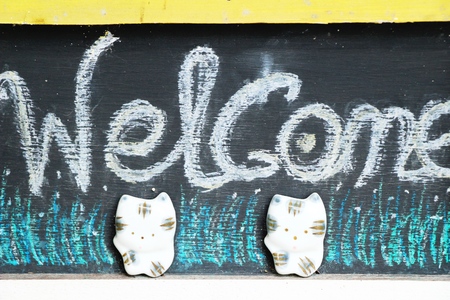 Symbolize welcome on background with the natureの写真素材