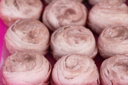 Festival moon cake - Chinese cake in marketの写真素材