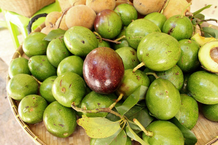 Fresh green avocado is delicious in market