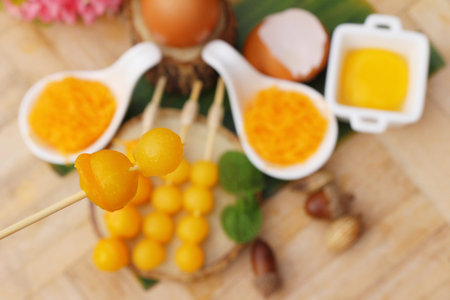 golden sweet is egg yolk  ,Thai dessert