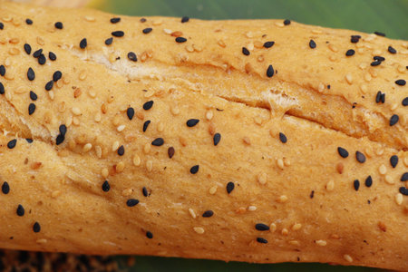 French bread organic with black sesame delicious
