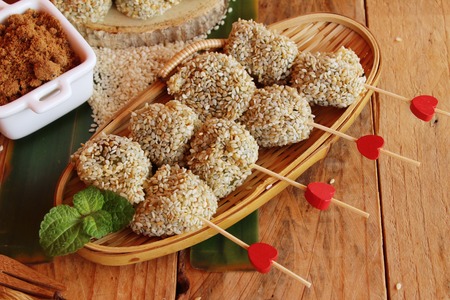 Sesame desserts and sesame seeds is deliciousの写真素材