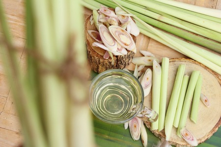 Lemongrass tea for health with fresh lemongrassの写真素材