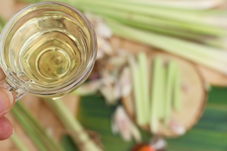 Lemongrass tea for health with fresh lemongrassの写真素材