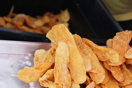 Crispy roti is delicious at street foodの写真素材