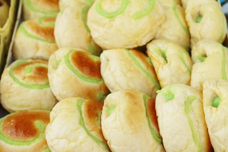 A lot of donut and strawberry jamの写真素材