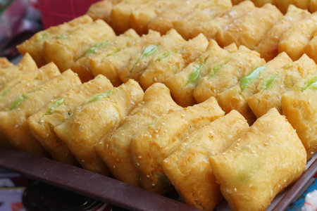 Deep fried put thai pandan custard