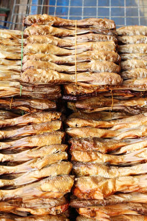 Dried fish for cooking in the marketの写真素材