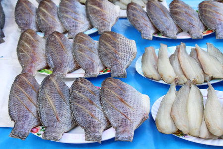Dried fish for cooking in the market