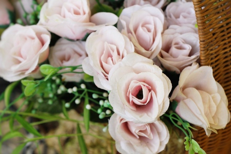 Beautiful vintage roses of artificial flowersの写真素材