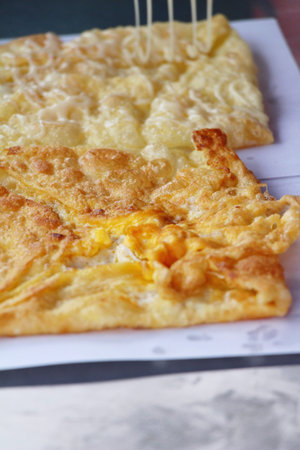 Roti with egg is delicious at street food