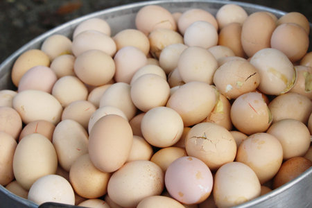 Steamed eggs is delicious in the market