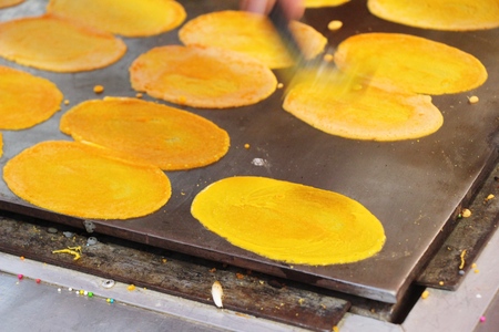 Crispy pancake is delicious in street foodの写真素材