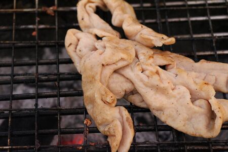 Grilled pork fillet delicious on the stoveの写真素材