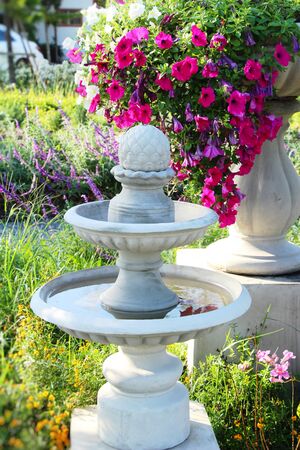 Decorative statue is beauty in the gardenの写真素材