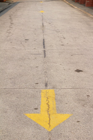 Yellow arrows on the street