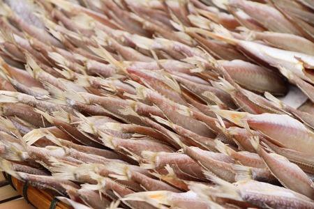 Dried fish for cooking in the marketの写真素材