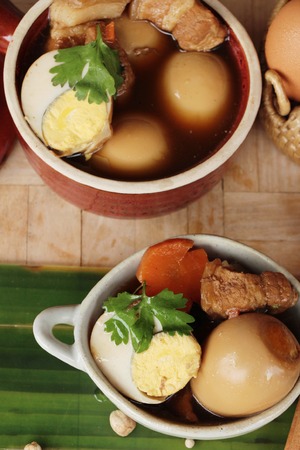 Stewed egg with pork delicious ,Chinese foodの写真素材
