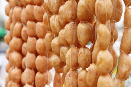 Sausage asia for cooking in the marketの写真素材