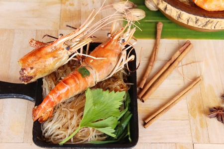 Baked shrimp with glass noodles is deliciousの写真素材