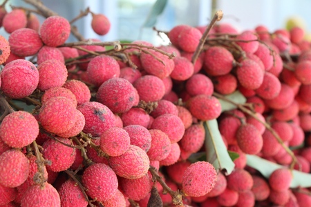 Fresh lychee fruit delicious at street foodの写真素材