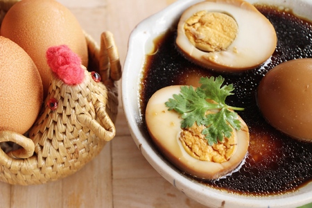 Stewed egg is delicious are chinese foodの写真素材