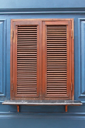 Window and wood wall is vintage style