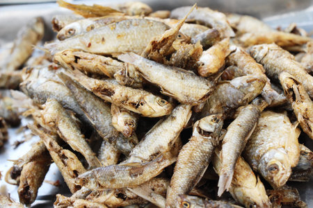 Fried fish is tasty at street food