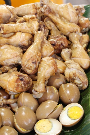 Chicken stewed is delicious at street foodの写真素材