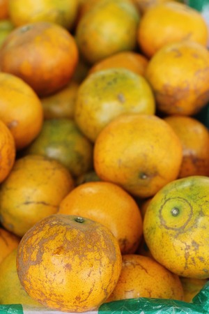 orange fruit is delicious at street foodの写真素材