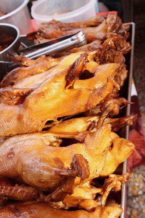 Stewed duck is delicious in street foodの写真素材