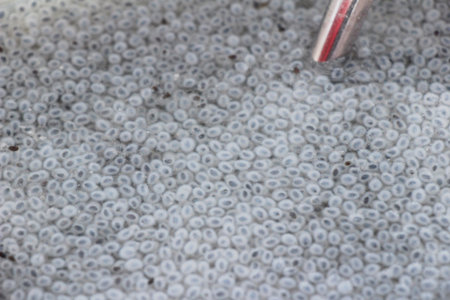 Sweet dessert basil seeds in syrup delicious