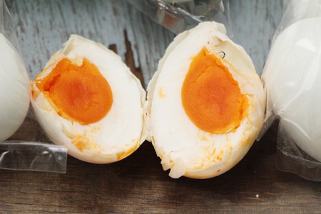 Salted egg is delicious at street foodの写真素材