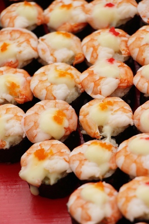Mixed roll sushi set delicious, Japanese foodの写真素材