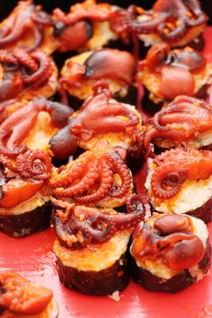 Mixed roll sushi set delicious, Japanese foodの写真素材