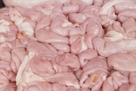 Raw pork for cooking at street foodの写真素材