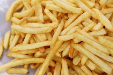French fries is delicious at street foodの写真素材