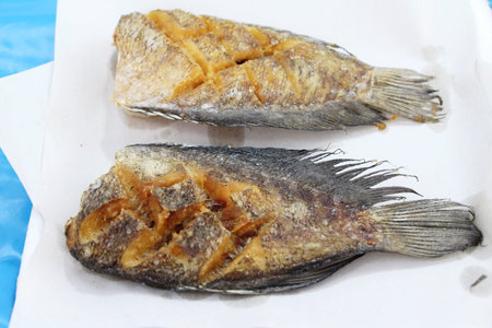 Fried fish is tasty at street food