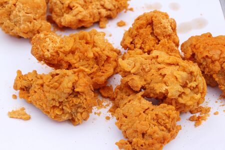 Fried chicken is delicious in street foodの写真素材